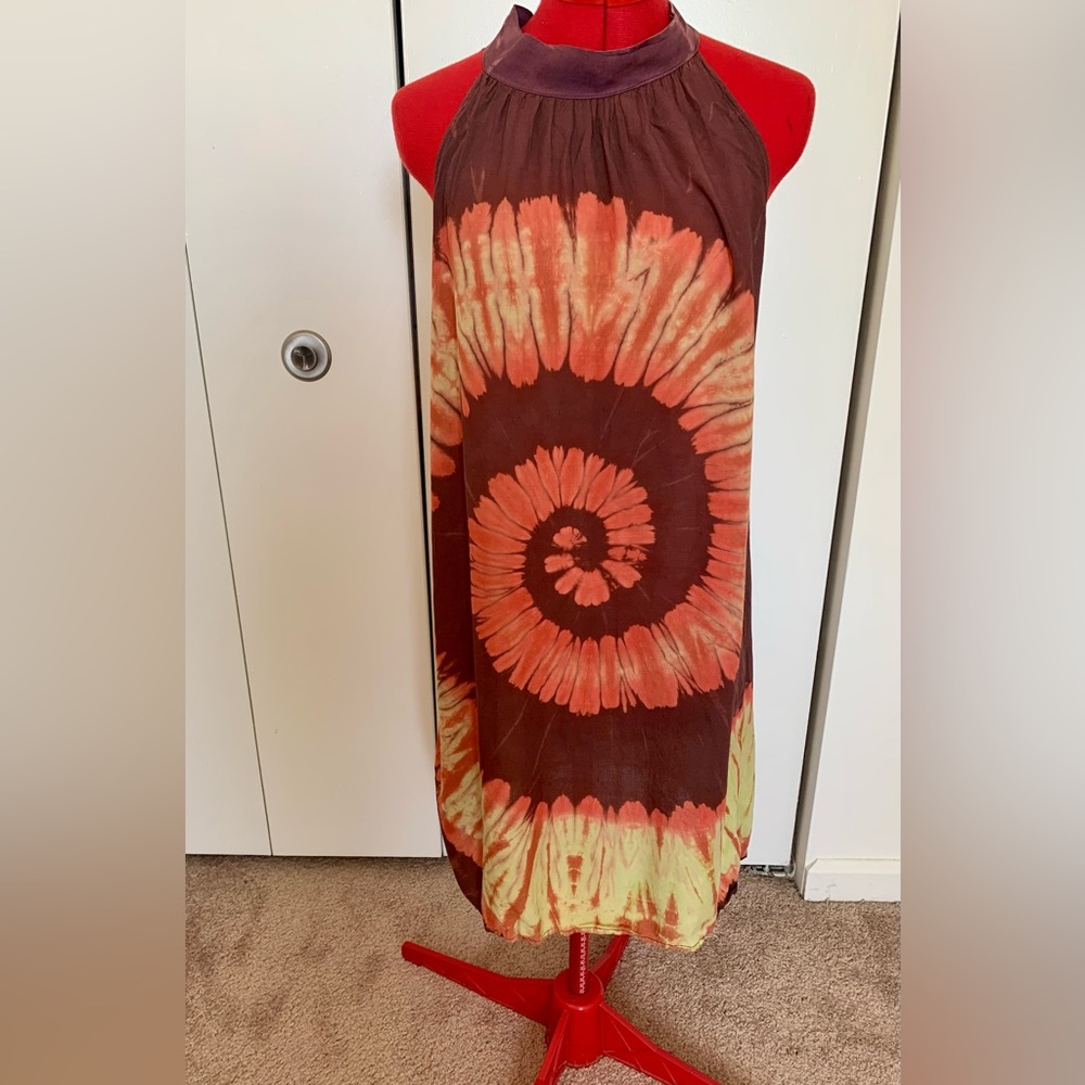 Retro tie dye summer dress